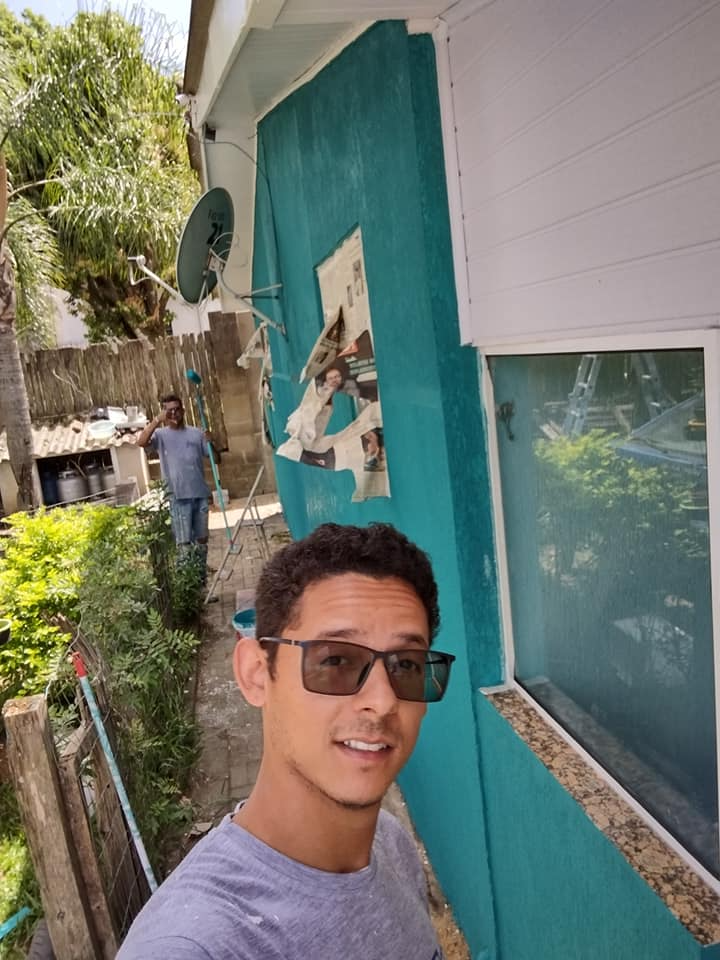 Pintura Residencial Externa com Aplicação de Grafiato